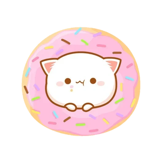 каваи, милые рисунки кавай, круглый кавайный котик, кавайные котики кружочках, миска luminarc hello kitty sweet pink диаметр 16.5 см