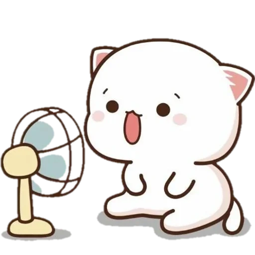 kawaii, katiki kavai, gato de durazno goma, lindo gato chibi, lindos dibujos de kawaii