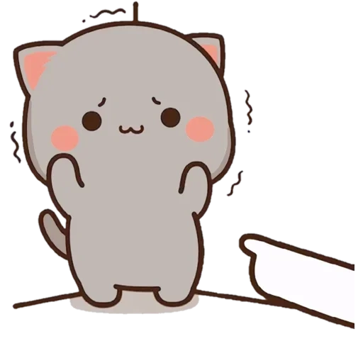 gatto, kawaii, katiki kavai, disegni di kawaii carini, kawaii gatti un paio