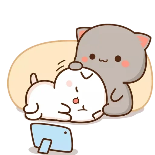 chat kawaii, kitty chibi kawaii, dessins kawaii mignons, kawaii cats love, kawaii chats un couple