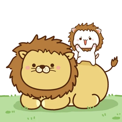 chat, hérisson kawai, pushin kat leo, mignon cartoon lion, les animaux sont des dessins mignons