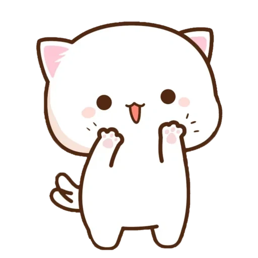 chat kawaii, chats kawaii, dessins kawaii mignons, kawaii chat blanc, beaux chats kawaii