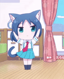 hari kucing, nyanko days, karakter anime, anime cat day, hari kucing anime yuko