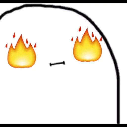 il fuoco, l'emoji è una luce, smimik fire, fuoco sorridente, il fuoco sorridente è buono