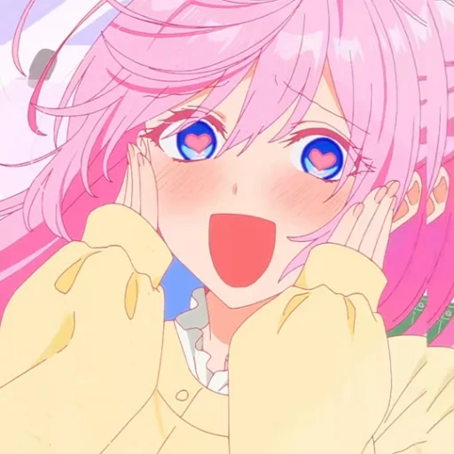 anime cute, anime pink, michon shikimori, die brüder shisen, anime muster niedlich