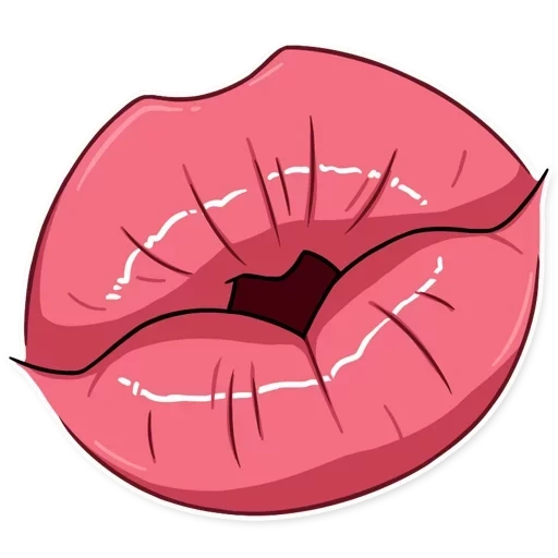 губы, губы клипарт, розовые губы, губы иллюстрация, приложение kiss me