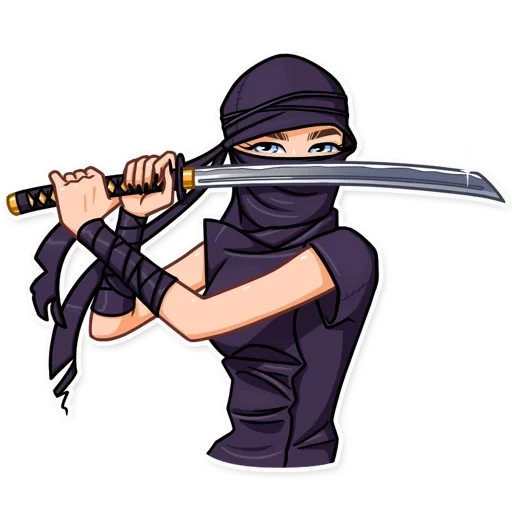 set, ninja, ninja, caricature de deadpool