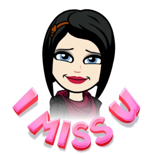 emoji, gadis, bitstrips, wajah emoji, emoji miss me