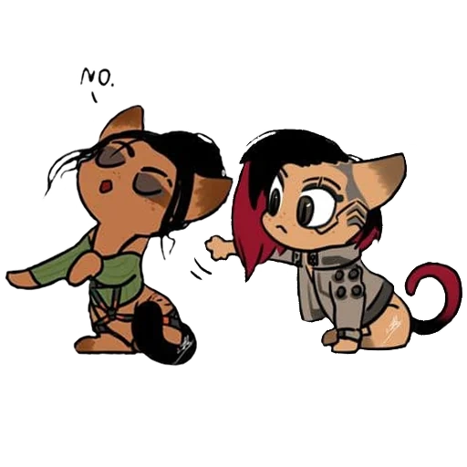 gato, cyberpunk, personagens chibi