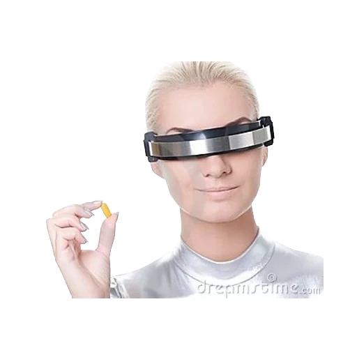 очки, кибер шприц, очки фантастика, человек кибер очках, virtual reality glasses