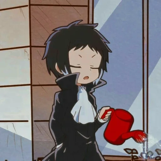 akutagawa, ryunoske akutagawa, akutagawa ryunoske chibi, cerita komik akutagawa chibi, cerita komik anjing yang luar biasa