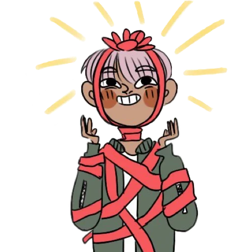 anime, mensch, art chibi, lil pump art, lil pump art