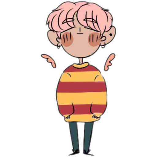 la parete rossa, julia, la figura, bts fanart, chimin ii chibi