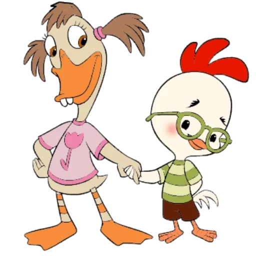 abby mallard, petite bite, chicken mike, poulet disney, poulet poulet canard de dessin animé