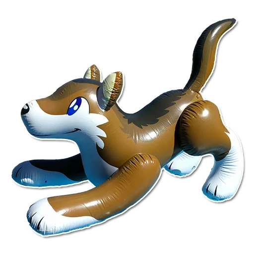 inflatable wolf, puffypaws wolf, inflatable dog, inflatable toy wolf, inflatable dog husky