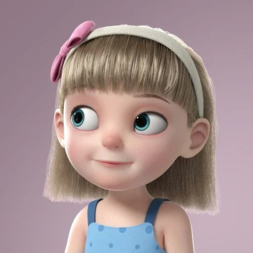 menina, personagem, garota do desenho animado, cartoon fofo, garota de desenho animado 3d