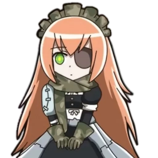 anime di kawai, carino anime, personaggio di anime, cz2128 chibi delta, cz2128 delta overlord