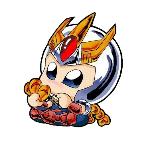 anime, d4c chibi, megaman servbot, mutiara naga, caballeros del zodiaco