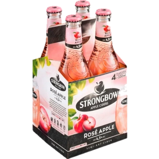 бутылка, сидр strongbow rose, strongbow rose apple, розовый сидр strongbow, сидр strongbow rose apple