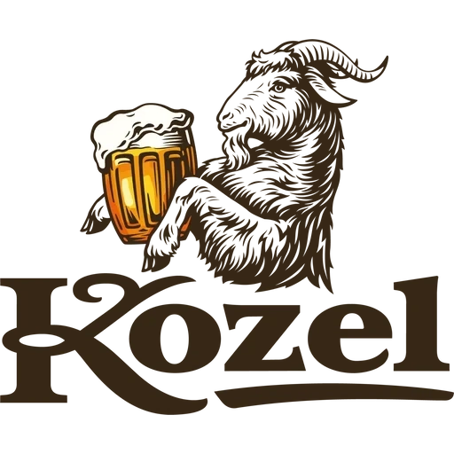 goat stout beer, das logo der ziege von welko popowitz, schwarze wielkopopovic ziege, wielkopopovic ziegenzeichen, welkopopovic ziegenbier