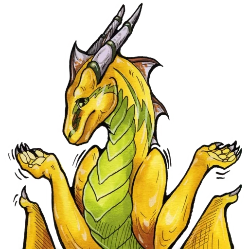 animación, dragón, leyenda del dragón, dragón dorado, pintura de draco