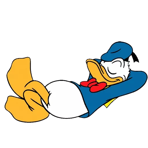 donald, pato donald, clipart de pato, donald duck sleep, um personagem de desenho animado sonolento