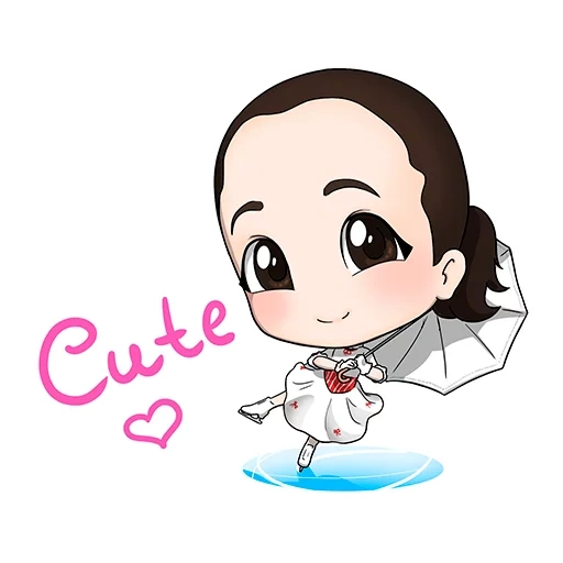 little girl, splint, chibi korea, anime icon, cartoon characters