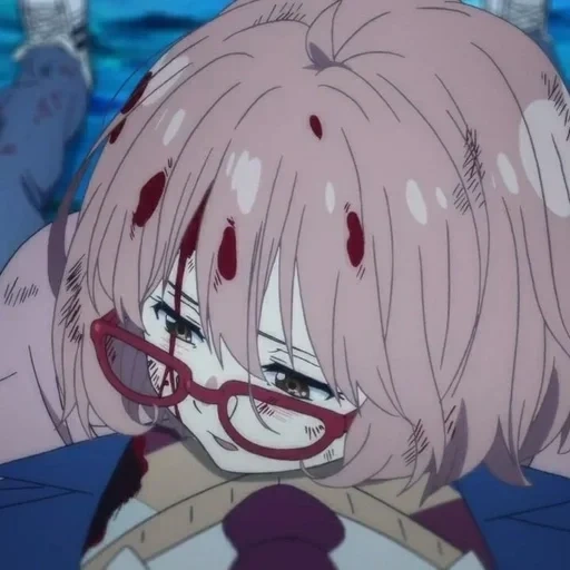 mirai kuriyama, di belakang segi anime, pertempuran kuriyam mirai, kuriyama mirai menangis, anime kuriyama mirai menangis