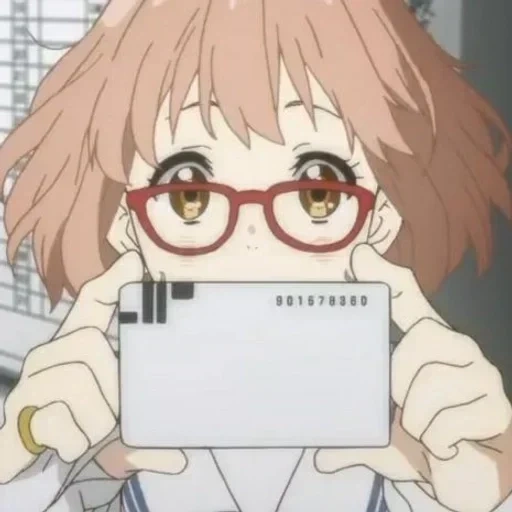 lunettes animées, anime de miraj, lily kuriyama, mirai kuriyama, personnages d'anime