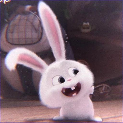 snowball di coniglio, vita segreta del flusso di neve di coniglio, lepre della vita segreta dei cartoni animati, vita segreta degli animali domestici hare snowball, rabbit snowball last life of pets 1