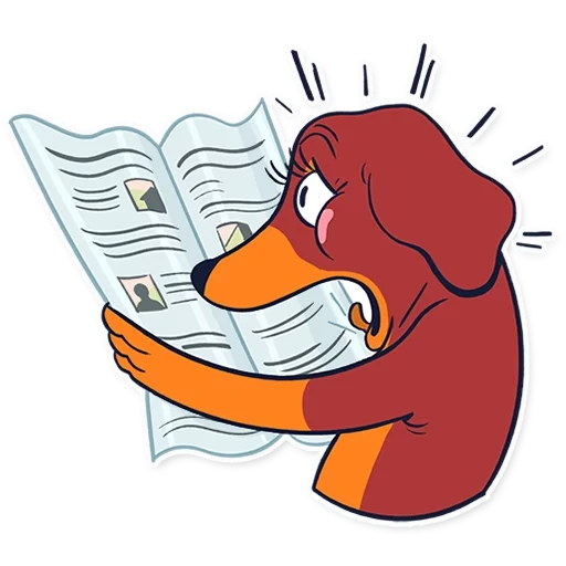 dachshund, dachshund sticker, page text