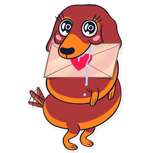 teckel, chiens, stickers à la saucisse