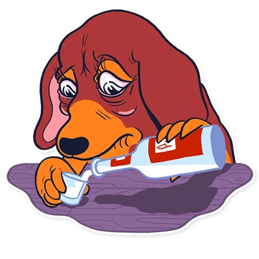 dachshund, dogs, dachshund sticker, the dachshund is cartoon