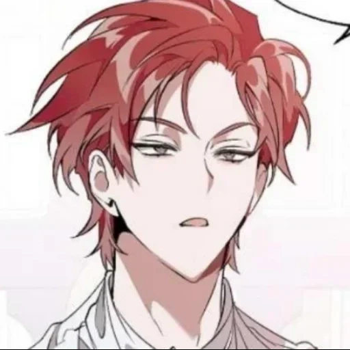 menino anime, cara de anime, personagem de anime, cabelo vermelho anime, caras de anime