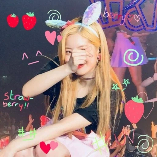 ragazza, giovane donna, due volte dahyun, ragazze kavai, rose blackpink