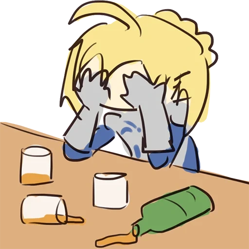 figure, king arthur, drinking tears meme, saber by dailyarturia