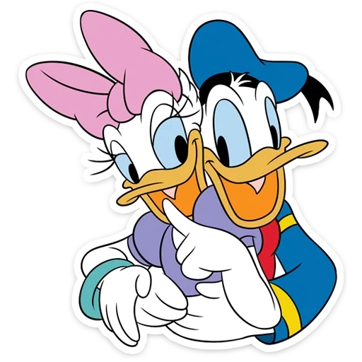 daisy duck, pato donald, donald daisy, personajes de los dibujos animados de disney