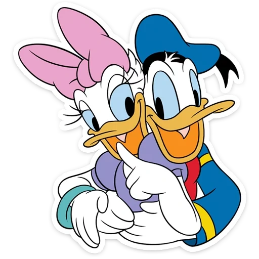 canard de marguerite, donald duck, donald daisy, personnages des dessins animés de disney