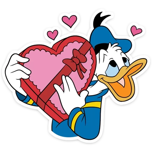 aimer, canard de marguerite, donald duck, personnages disney