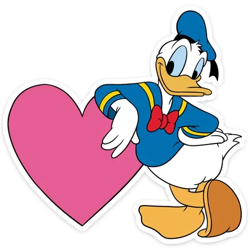aimer, canard de marguerite, donald duck, donald duck daisi duck love, donald duck saint-valentin