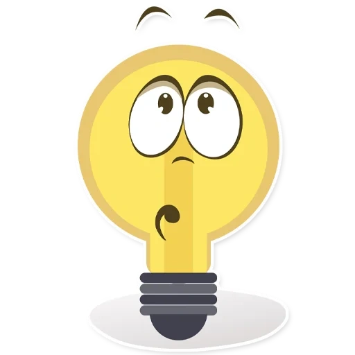 bulb, smiley idea, light bulb idea, smiley light bulb, cartoon bulb