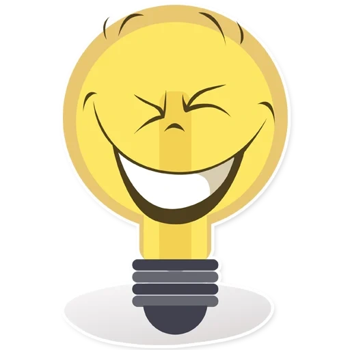 emoji, bulbo, idea sonriente, idea de bombilla, bombilla sonriente