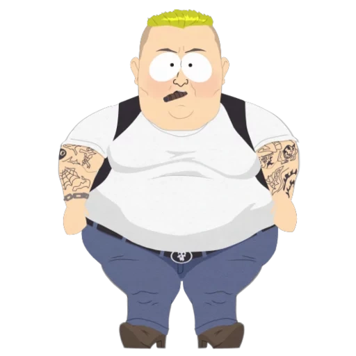 мужчина, толстый мужик, мимзи саус парк, толстый мужчина, мультяшные толстяки