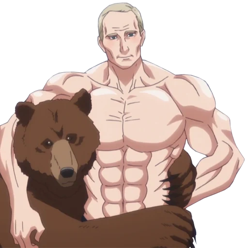 anime putin, oso de anime, putin es un campo de anime, estilo de anime de putin, putin vladimir vladimirovich anime