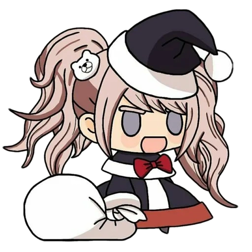 red cliff is lovely, padoru genshin, junko enoshima, cartoon character, fujiwara chibi