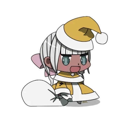 animation, padoru monica, red cliff character, cartoon character, gabriel dropout padoru padoru