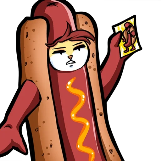 hotdog, hot dog, hotdogi, netter hot dog, hot dog charakter