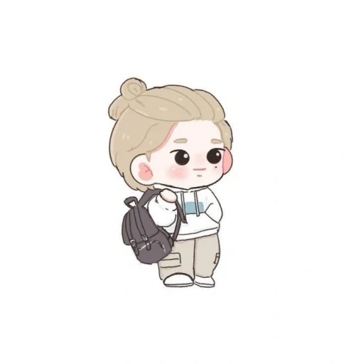 chibi, asiático, jimin chibi, kavai girls, chibi bts jimin