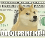 uang, meme doge, doge kaisar, doge memm girl, doge sebagai latar belakang hijau