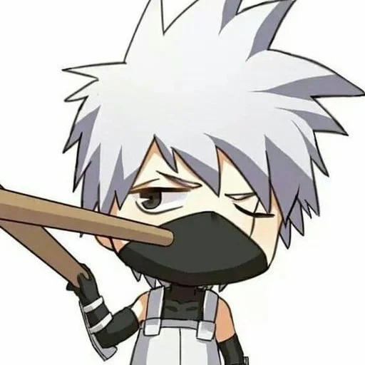 chibi kakashi, kakashi hatak, otto pesi, otto pareti rosse, naruto chibi kakashi